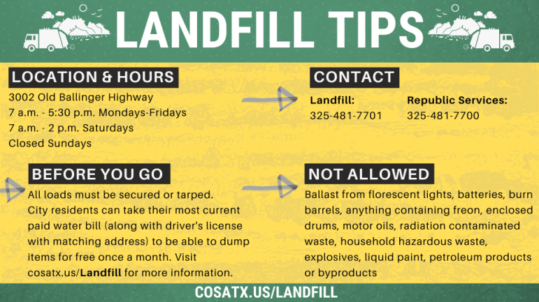 Landfill tip infographic.