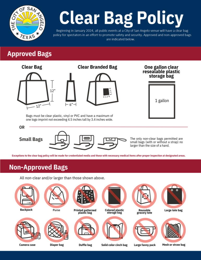 Clear Bag Policy 2024